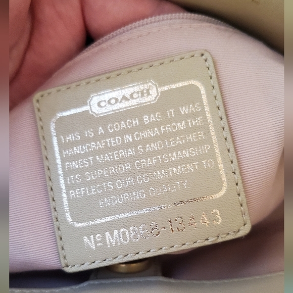 EUC Excellent Pre-Loved Gold Brocade Coach Hand Bag, Immaculate Interior - Picture 15 of 15